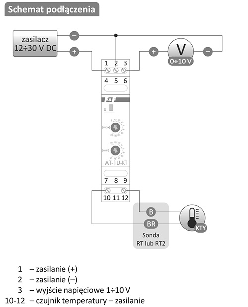 AT-1U-KT schemat podłączenia